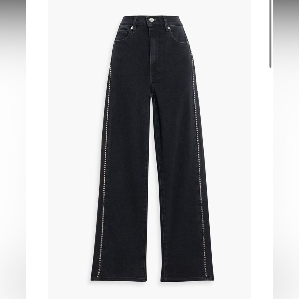 Frame le sleek studded high rise jeans